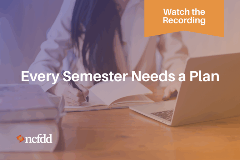 Every Semester Needs a Plan