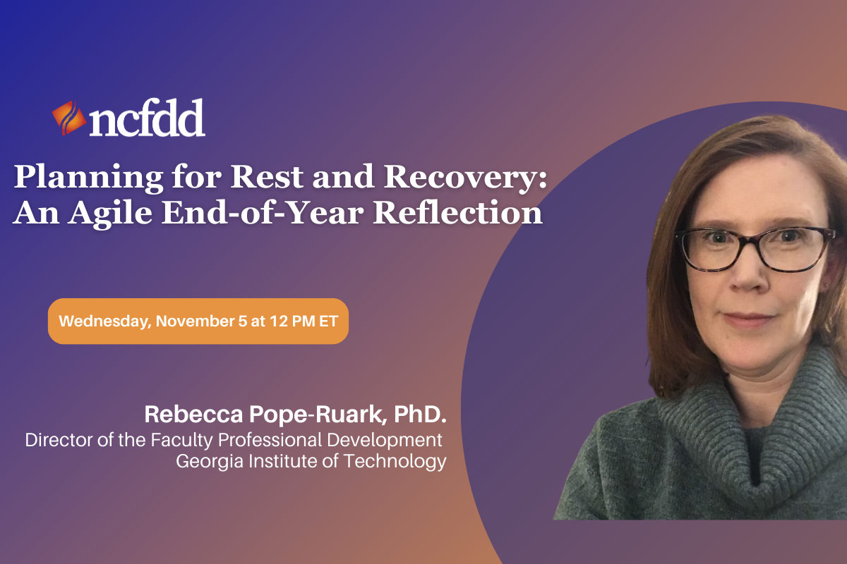 Planning for Rest and Recovery