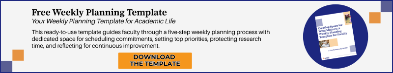 Free Weekly Planning Template for Faculty Download