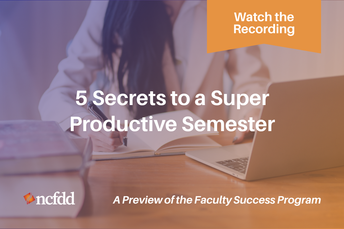 5 Secrets to a Super Productive Semester
